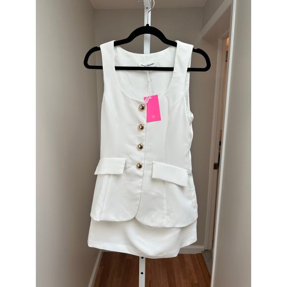 NEW NWT Amanda Uprichard Kya Romper White size Small - Picture 4 of 8